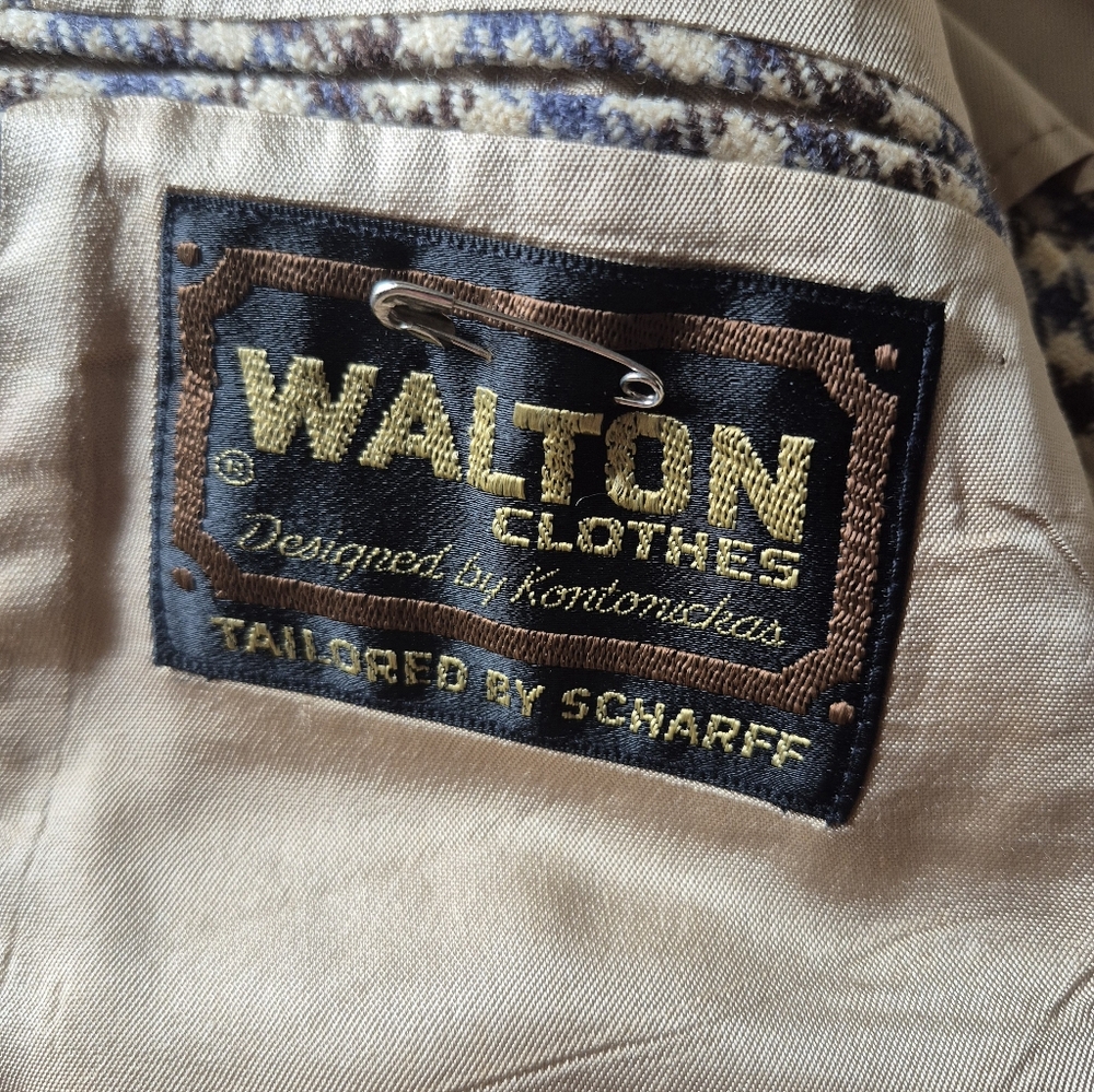 Vintage Walton Clothes Wool Blazer - Designed By Kontonickas - Size 46L - Picture 4 of 5